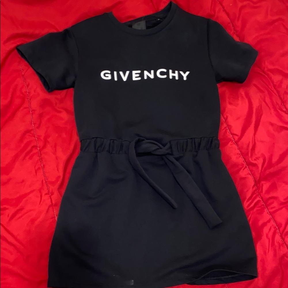 Givenchy Black T-Shirt Dress with Logo